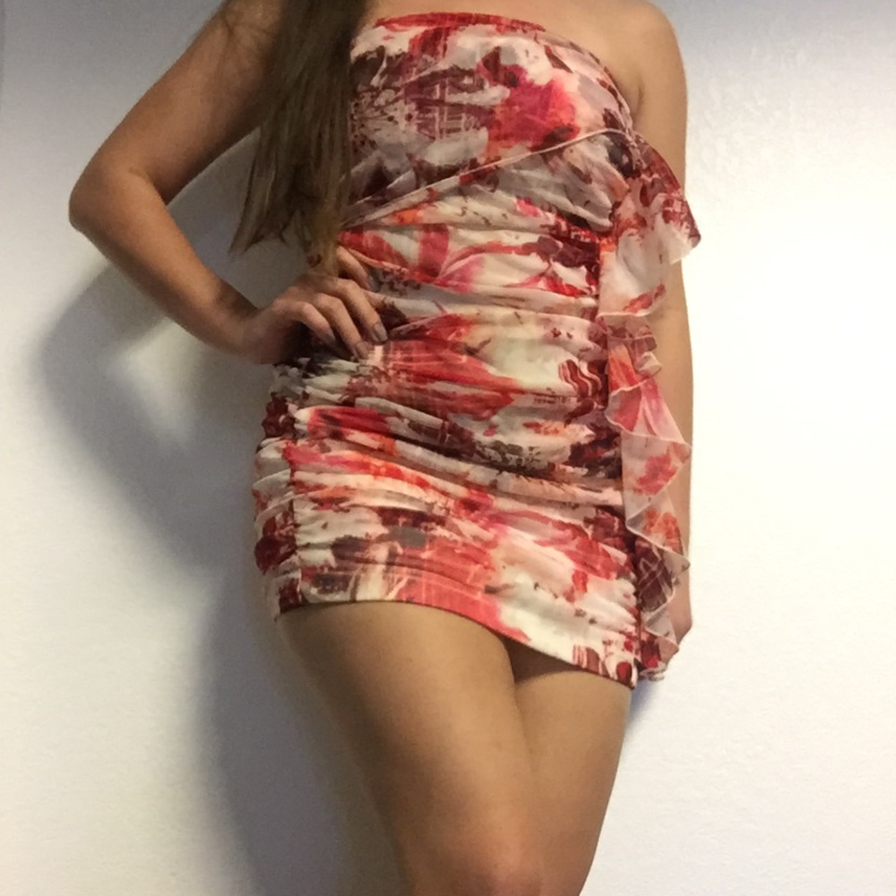 Charlotte Russe floral strapless dress